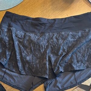 Lululemon Athletica Black Athletic Shorts with Compression Liner